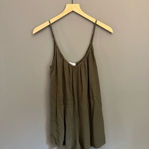 Olive Green Spaghetti Strap Top